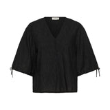 Produktfoto af JOELLA bluse, sort på hvid baggrund - fra BySofieSønderby