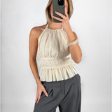 MALANI open back top, creme