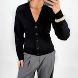 REYNARD waisted cardigan, sort