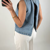 DORA denim topp, blå