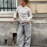 SOPHIA långärmad, creme/brun