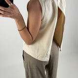 DORA denim topp, beige