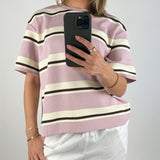 HAZEL kortärmad t-shirt, ljusrosa