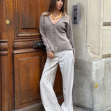 DIANA sticka cardigan, brun