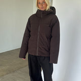 GALAXY pufferjacka, brun