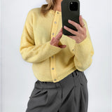 NATALIE sticka cardigan, brun