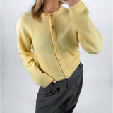 NATALIE sticka cardigan, brun