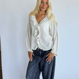 ALANI volangblus, beige
