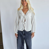 ALANI volangblus, beige
