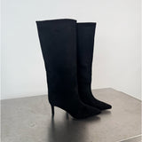 ALBA suede støvler, sort