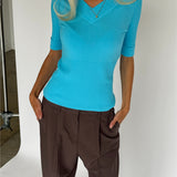 AMIRA sticka t-shirt, turkos