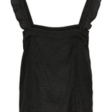Produktfoto af en sort AMONA top set bagfra. Bagrund er hvid. Fra BySofieSønderby
