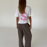BIG S t-shirt, vit/ljusrosa camouflage