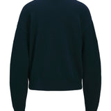 Produktbillede af navy BROOK sweatshirt. Set bagfra. BySofieSønderby.