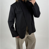 BRYNN blazer med hög krage, svart