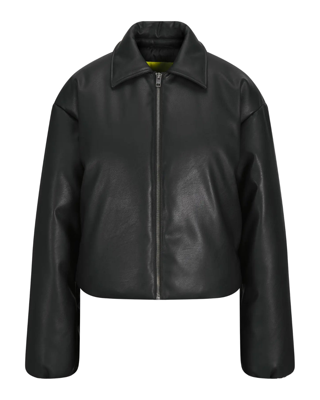 Produktbillede af sort CALA bomber jakke. Set forfra. Fra BySofieSønderby.