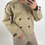 CARLIE kort trenchcoat, beige