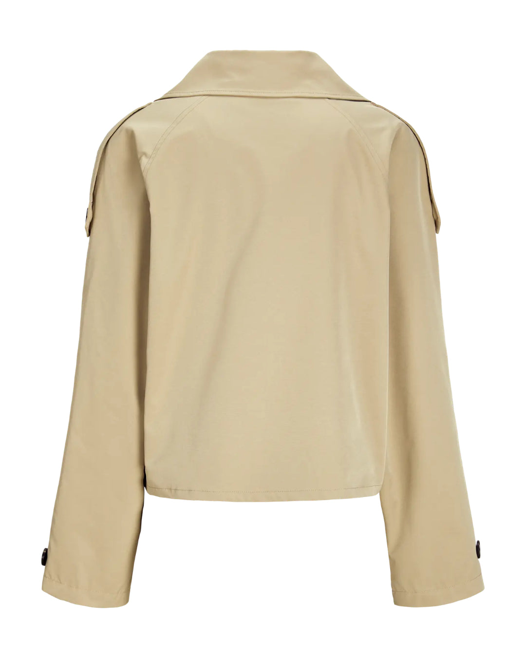 Produktfoto af Carlie jakke i beige. På hvid baggrund. Fra BySofieSønderby