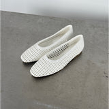 CARLY flät ballerinas, vit