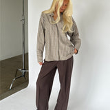 CARO skjorta, rutigt beige