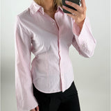 CARO waisted skjorta, ljusrosa