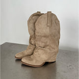 CELESTE suede støvler, beige