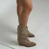 CELESTE suede støvler, beige