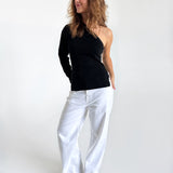COLLINS one shoulder blus, svart