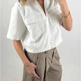 DAYANA denimskjorta, vit