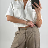 DAYANA denimskjorta, vit