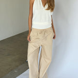 JORDAN halterneck topp, vit
