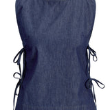 DEBBY topp med bindeband, navy