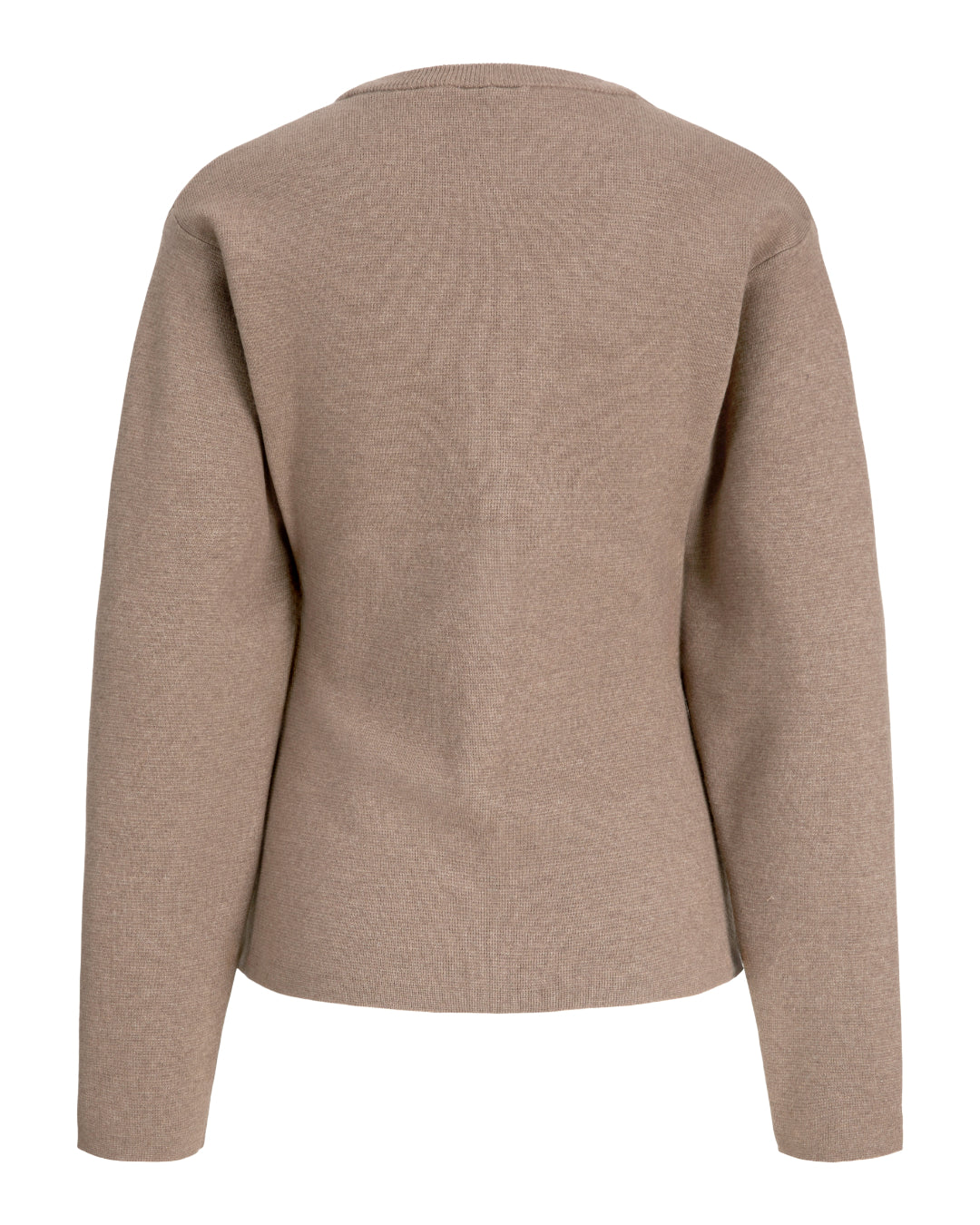 Produktbillede af beige DIANA strik. Set bagfra. Fra BySofieSønderby