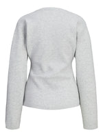 Produktbillede af grå DIANA strik. Set bagfra. Fra BySofieSønderby