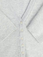 Detaljebillede af grå DIANA strik. Fra BySofieSønderby