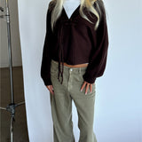 ELLIOT sticka cardigan, brun