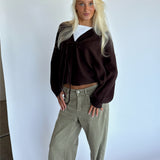 ELLIOT sticka cardigan, brun