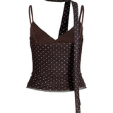 Produktbillede af brun ELVIRA top. Set bagfra. Fra BySofieSønderby