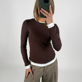 EVIE langærmet, brun