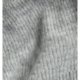 Detaljebillede af grå EVI strik. Fra BySofieSønderby.