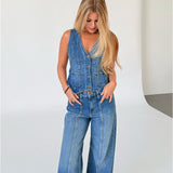 FAIZA denim topp, blå