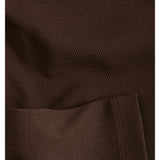 Detaljebillede af brun FIFI boatneck top med 3/4 ærmer. Fra BySofieSønderby