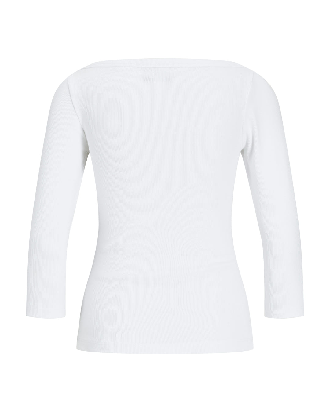 Produktfoto af hvid Fifi boatneck bluse på hvid baggrund. Fra BySofieSønderby