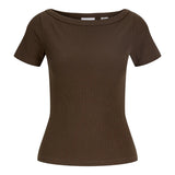 FIFI t-shirt boatneck, brun