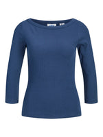 Produktbillede af navy FIFI boatneck. Set forfra. Fra BySofieSønderby