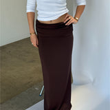 FLORENCE maxi kjol, brun