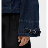 Detaljebillede af navy FLO skjorte. BySofieSønderby.