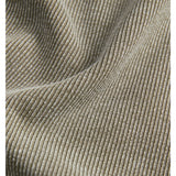 Detaljefoto af stof på Frankie t-shirt i vasket brun. På hvid baggrund. Fra by Sofie Sønderby