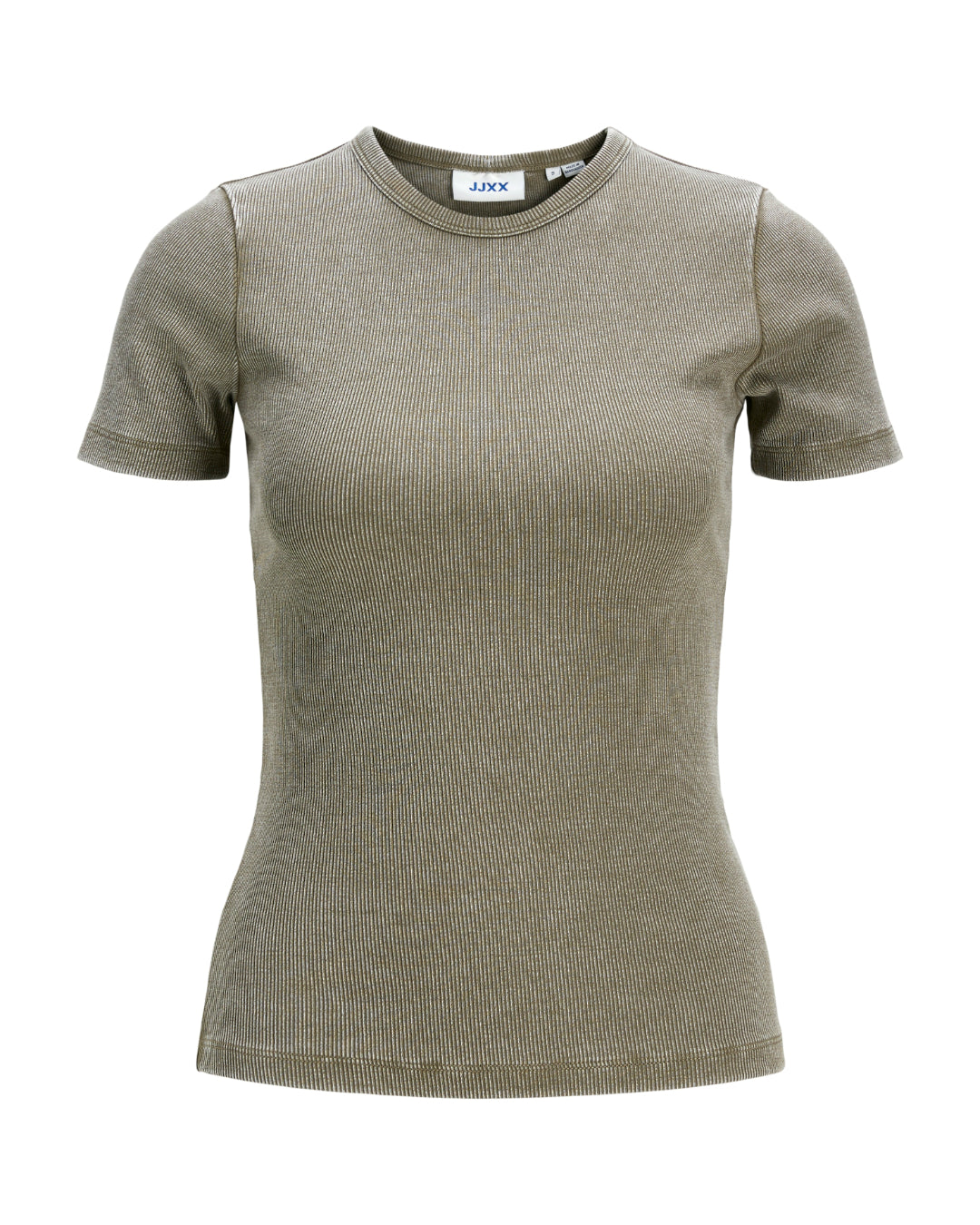 Produktfoto af Frankie t-shirt i vasket brun. På hvid baggrund. Fra by Sofie Sønderby