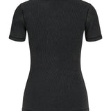 Produktfoto af Frankie t-shirt i vasket sort. På hvid baggrund. Fra by Sofie Sønderby